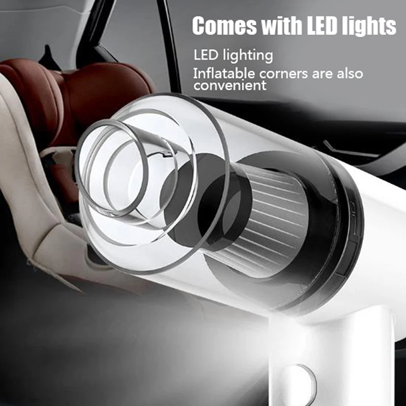 Портативный мини автомобильный пылесос беспроводной влажный сухой ручной