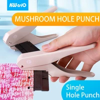 kw trio mushroom hole single hole punch notebook standard punch machine mushroom planner binding discs puncher office supplies