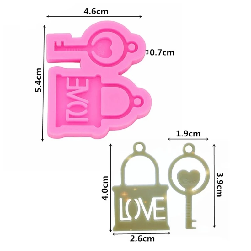 

Keychain Epoxy Resin Mold Key Chain Pendants DIY Craft Casting Silicone Mould