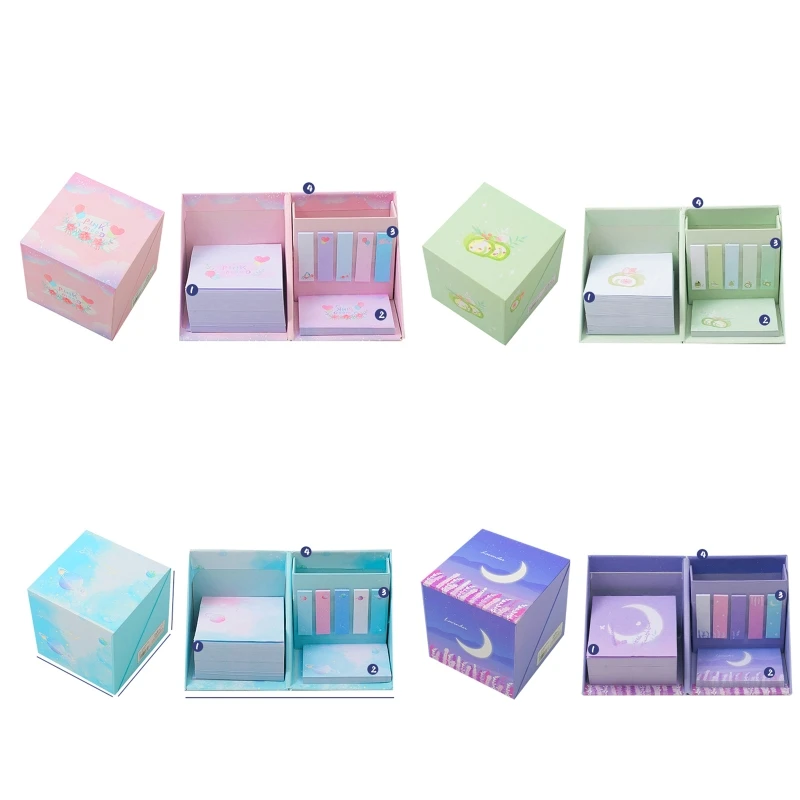 

2022 New Sticky Note Pad Set with Foldable Pen Holder Self-adhesive Christmas Supplies