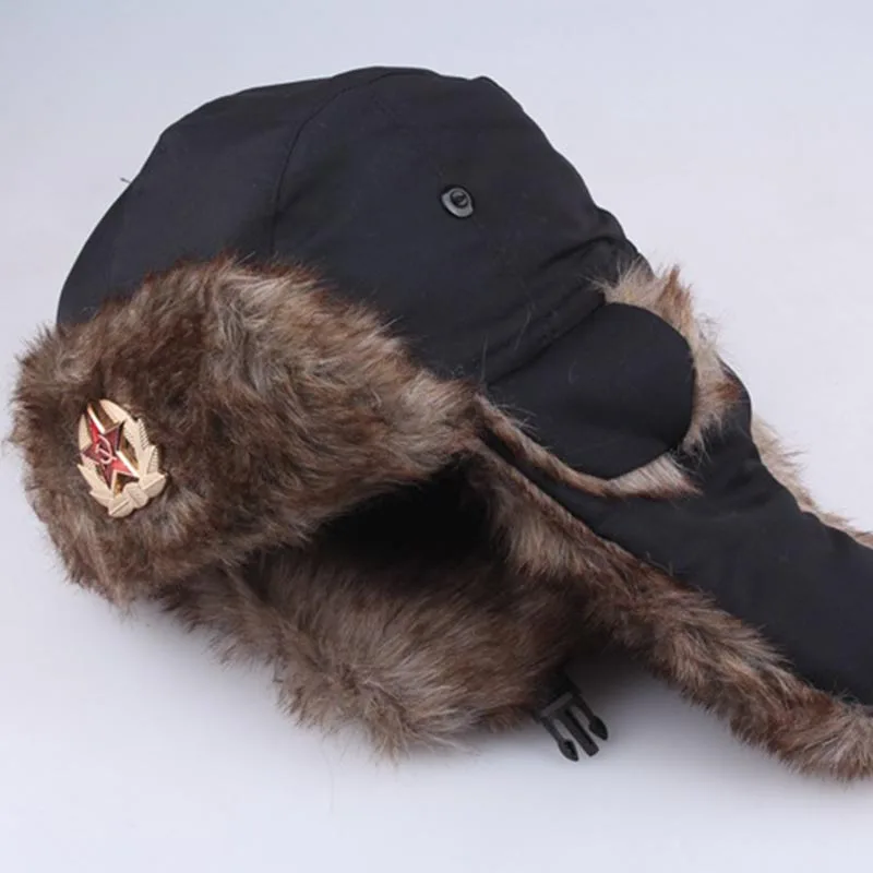 Русская советская армия военный значок шапки авиатора теплые зимние из