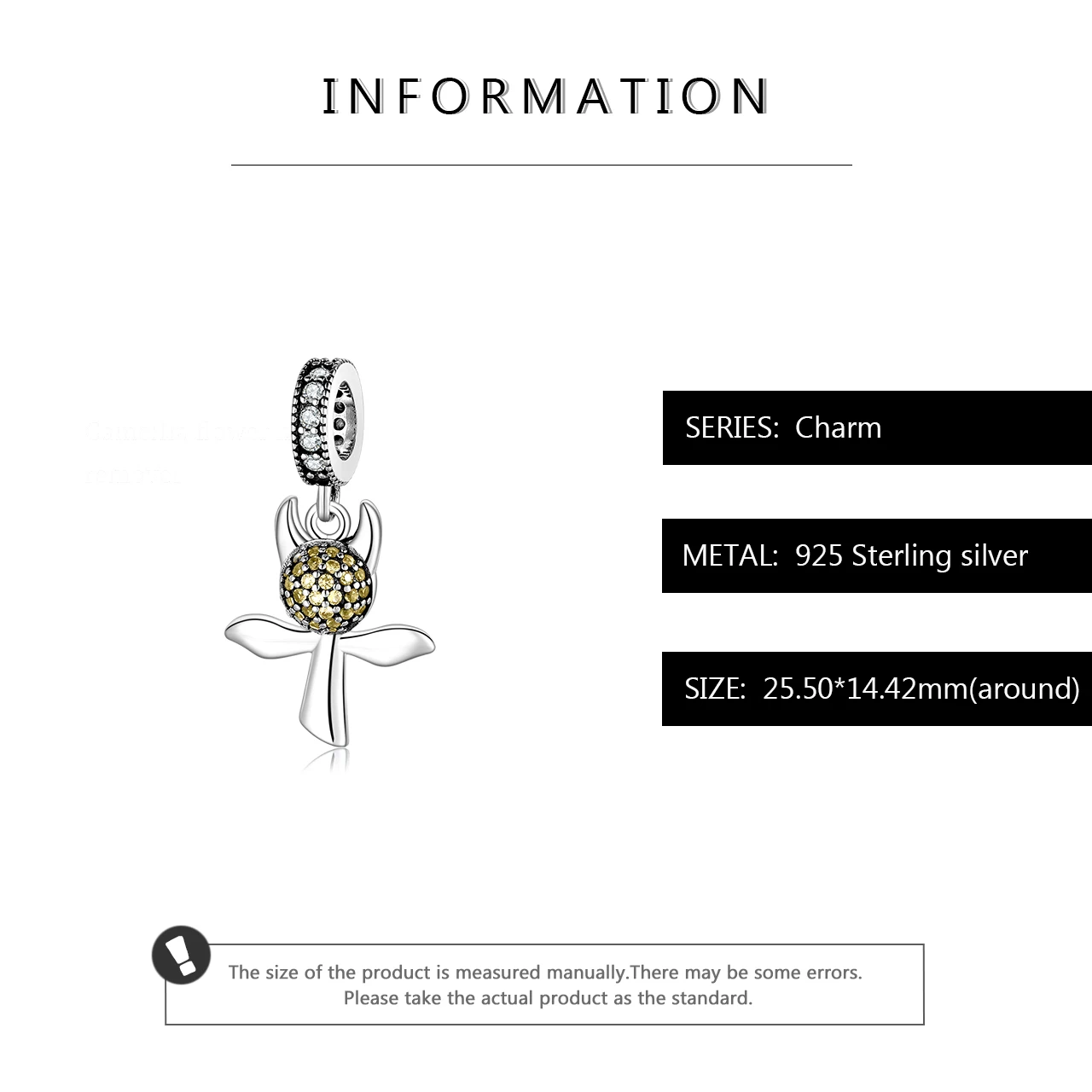 925 пробы серебряный шарм из бисера красивый оранжевый CZ кулон хорошее ювелирное