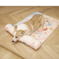summer cool feeling fabric ice silk pet blanket cat nest dog mats ice mat bite proof kennel dog supplies pet supplies