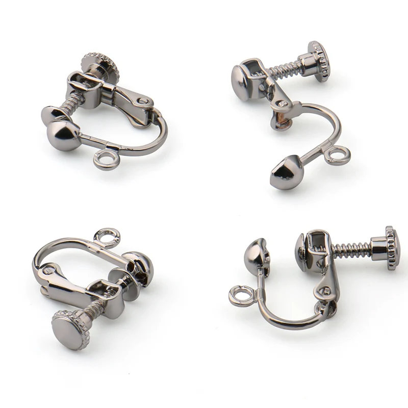 10 Pcs Copper Ear Clip Gold Silver Color DIY Earring Hooks Wire Settings Base Hoops Earrings Accessories For Jewelry Making