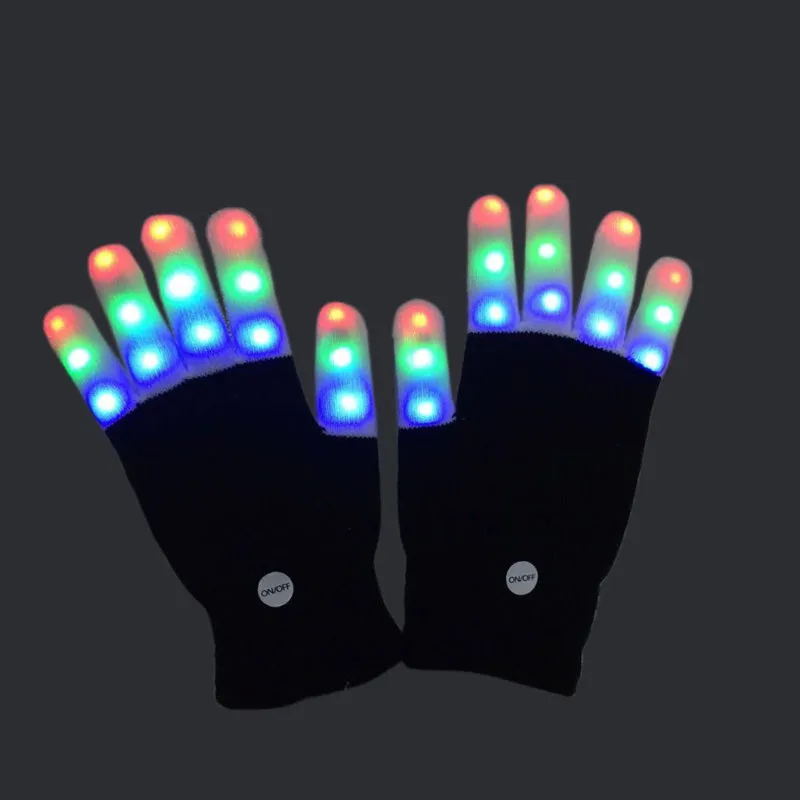 LED Flashing Magic Glove Light-Up Toys Glow In The Dark Toys