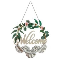 ornament wreath simulation plants hanging garland floral d%c3%a9cor cotton rope multicolor home decoration 1pc welcome door knocker