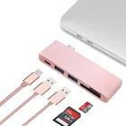 USB-хаб с кардридером для TF-и SD-карт, 3,0 PD Thunderbolt 3, USB-хаб, адаптер для MacBook New Pro Air 12, 13, 15, 16, 2020, 2019, A2141
