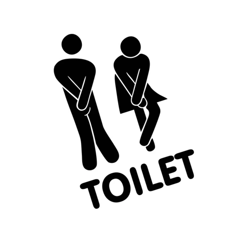

Funny Toilet Sign Sticker Funny Reflective Vinyl Graphics Decals Caravan Motorhome Window Bumper