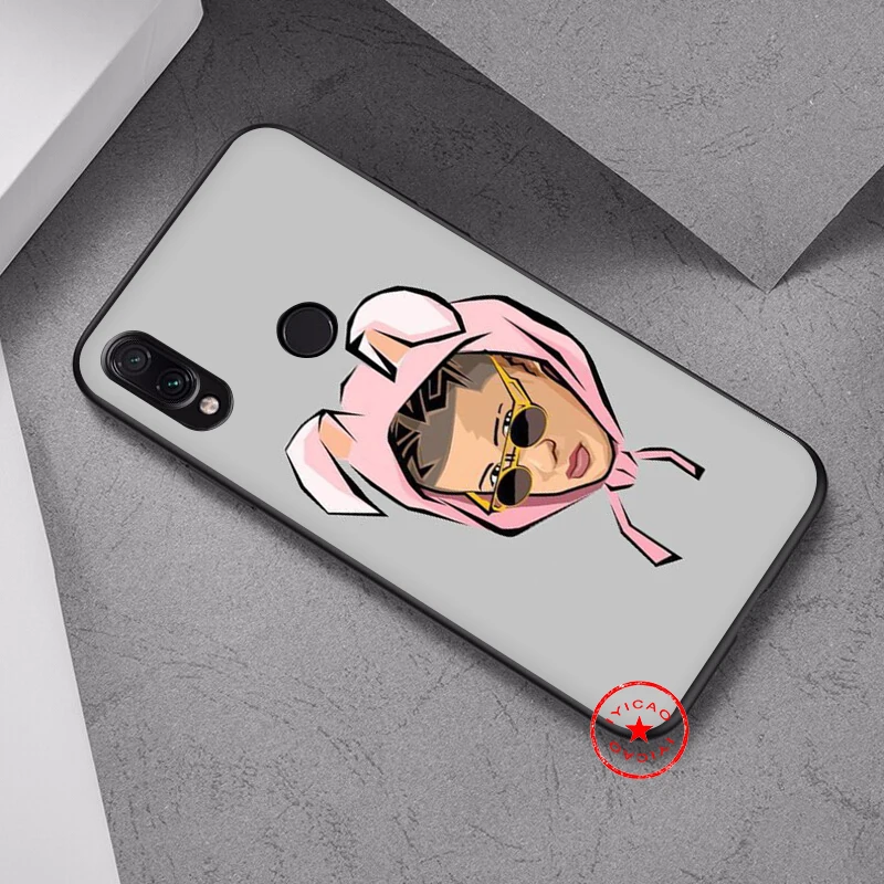 Плохой кролик реперские кепки мягкий чехол для Xiaomi Redmi Note 8 iPhone 7 6 Plus 5 iPad Pro/Redmi 5A 4X