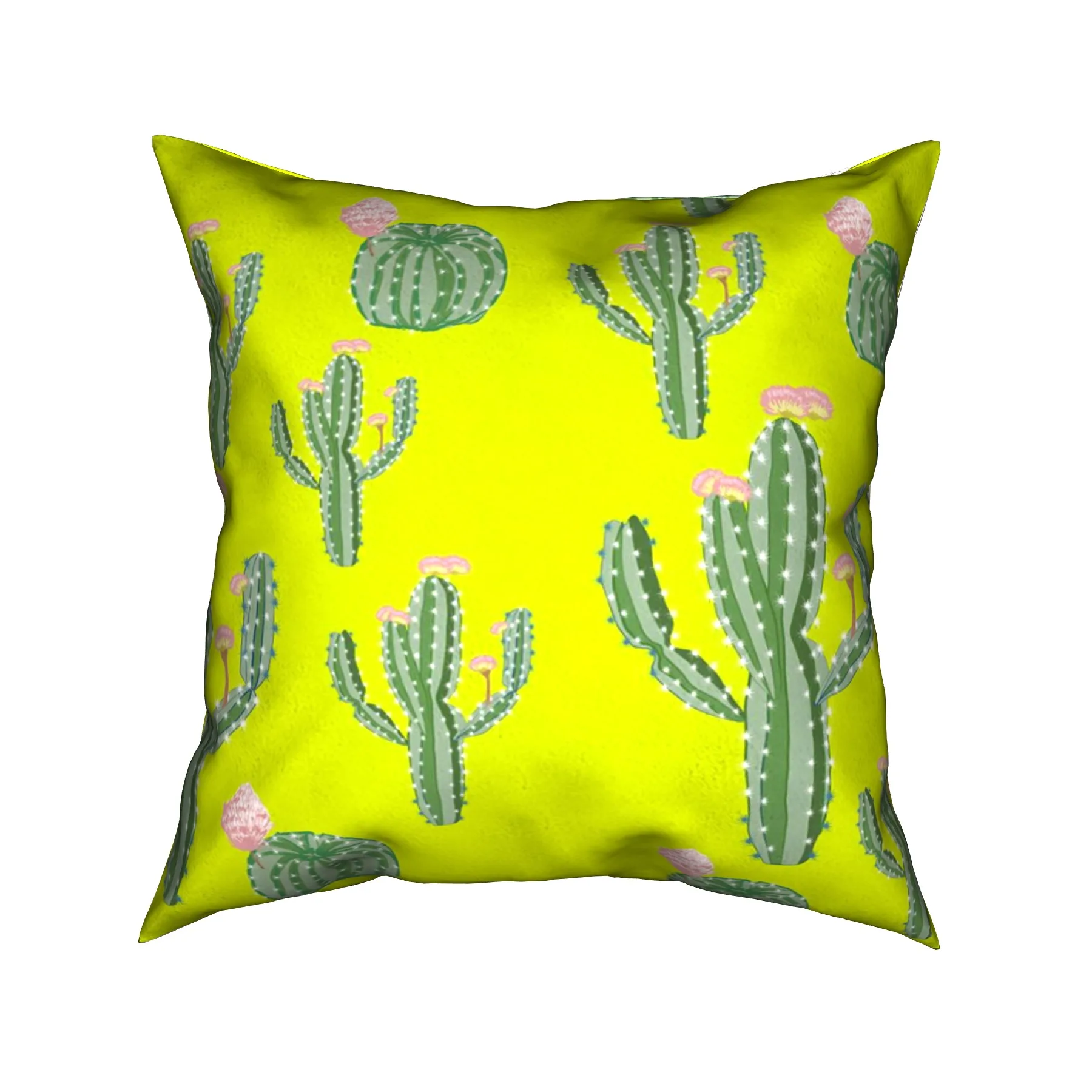 

Yellow plant pattern home pillowcase modern sofa decoration home textile comfortable cushion cover