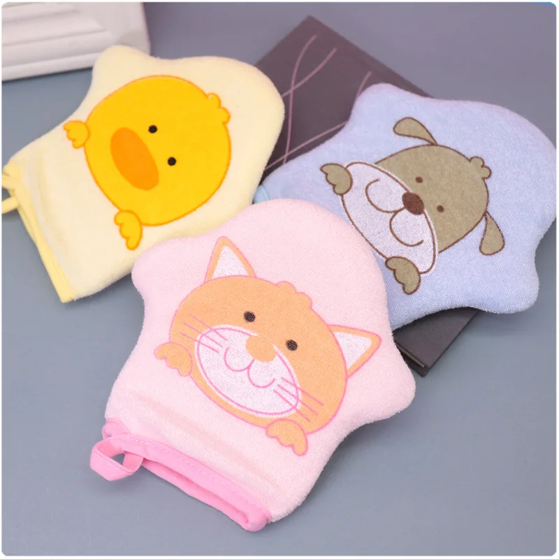 

3 Colors Cat Soft Cotton Baby Bath Shower Brush Cute Animal Modeling Sponge Powder Rubbing Towel Ball for Baby Children