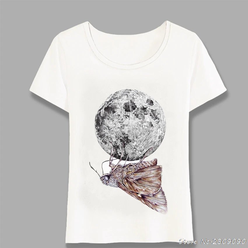 Винтажная уличная одежда с коротким рукавом и принтом мотыли забавная