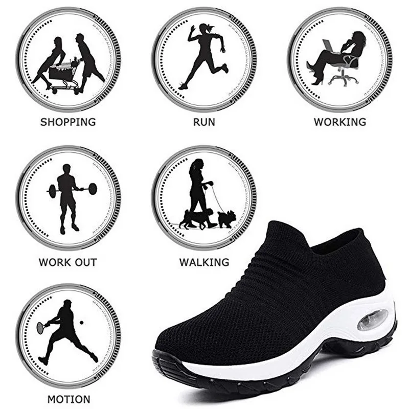 Женские повседневные туфли Puimentiua на платформе дышащие кроссовки спортивные