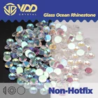 VDD Аврора прозрачное стекло AB без горячей фиксации стразы аксессуары для дизайна ногтей Декор Кристалл TRA блестящие камни сделай сам украшение
