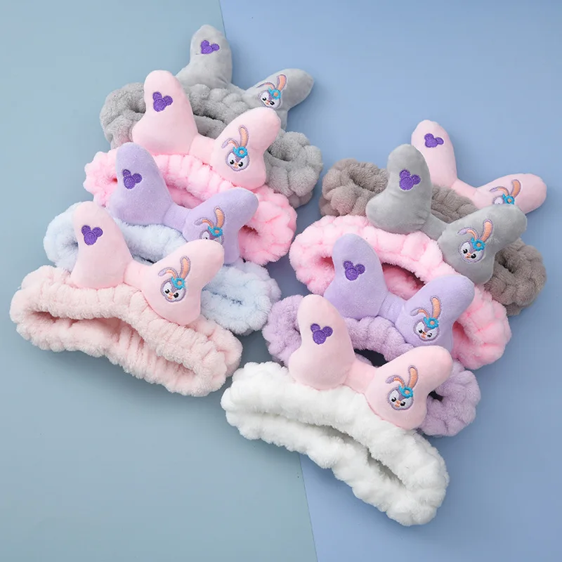 

Новая повязка на голову с мультяшной вышивкой в виде бабочки, креативная эластичная Женская повязка для волос, повязка на голову для стирки ...