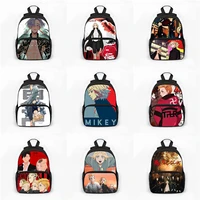 hot tokyo revengers backpack cosplay school bags for kids girls back bag boys rucksack mochila anime accessory