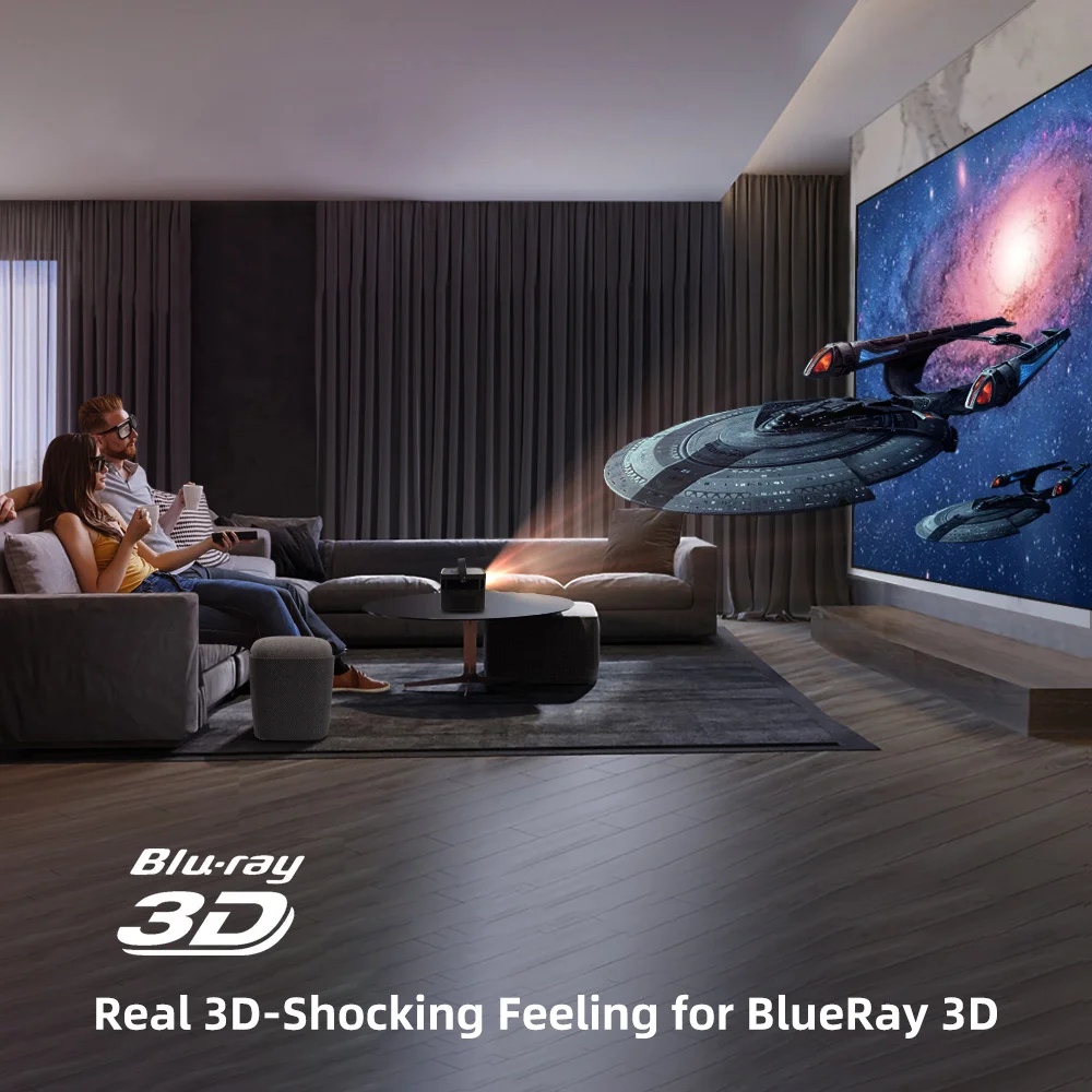 Портативный 3D-проектор BYINTEK U70 300 дюйма Android Wi-Fi 1080P |