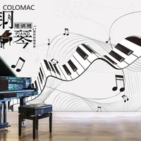 colomac custom music art training center classroom wallpaper piano line notes background 3d mural wall stickers dropshipping