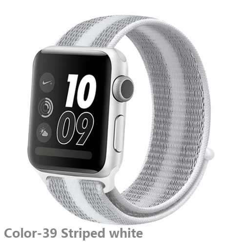 39 Спортивный ремешок-петля для apple watch 4, 5, 3, 44 мм, 40 мм, correa, 42 мм, 38 мм, iwatch, браслет, дышащий, apple, Аксессуары для часов - Цвет ремешка: 39