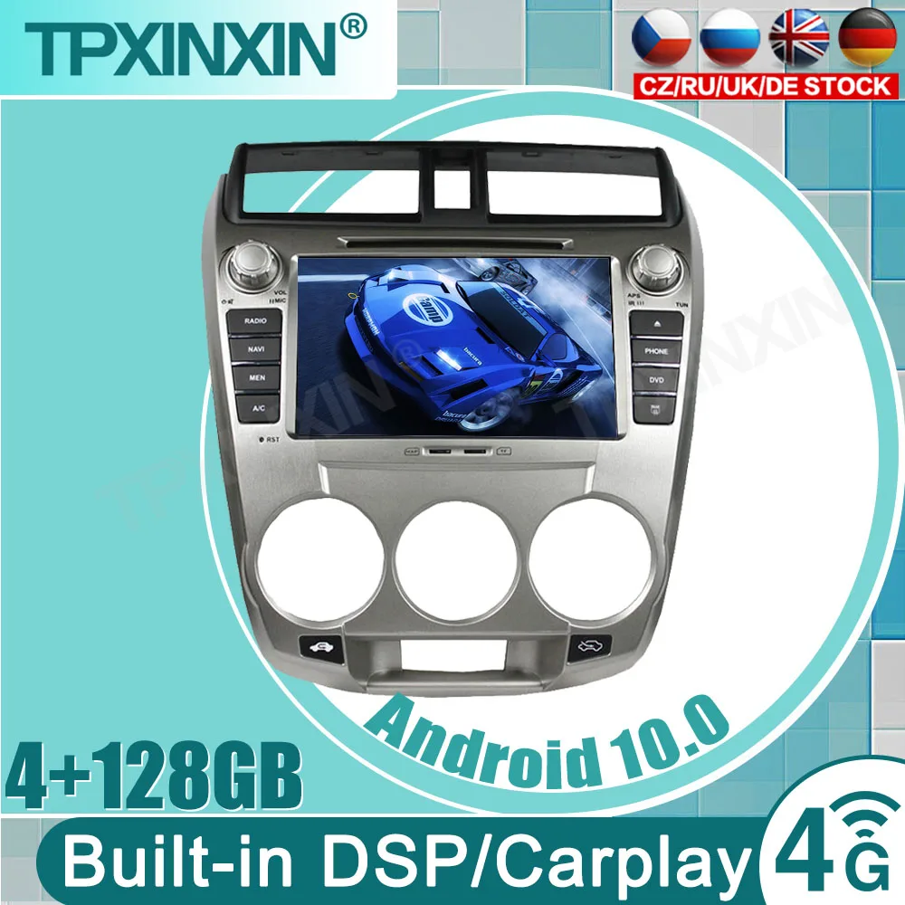 

PX6 For Honda city 2008-2012 Android10 Carplay Radio Player Car GPS Navigation Head Unit Car Stereo WIFI DSP BT