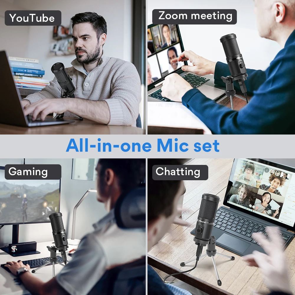 maono usb microphone with mic gain192khz24bit podcast pc computer condenser mic for recording gaming streaming youtube pm461tr free global shipping