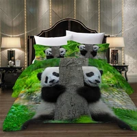 3d panda bedding set cute single double duvet cover set comforter queen king twin bed clothes for kid adult home textiles