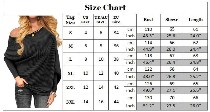 2020 New Sweater Women Sexy Off Batwing Sleeve Pullovers 3XL Harajuku Casual Loose Solid Long Knitted Navy | Женская одежда