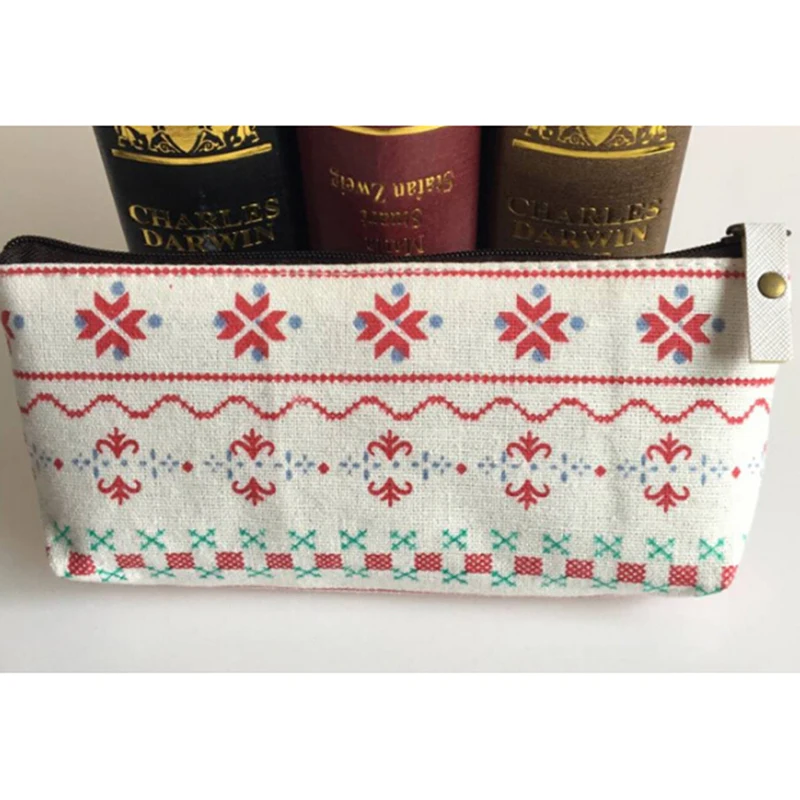 

Lovely Stationery National Wind Cotton And Linen Bags Pencil Cases Cute Canvas Pencil Bag Box Office And School Supply