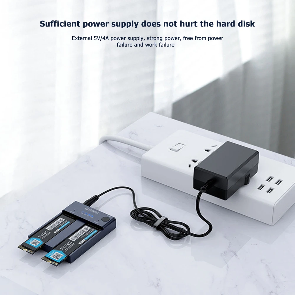 Gamer Computer Laptop Desktops Accessaries Supplies Dual Bay M.2 NGFF NVMe SSD Dock 10Gbps USB 3. 1 Type-C Docking Station