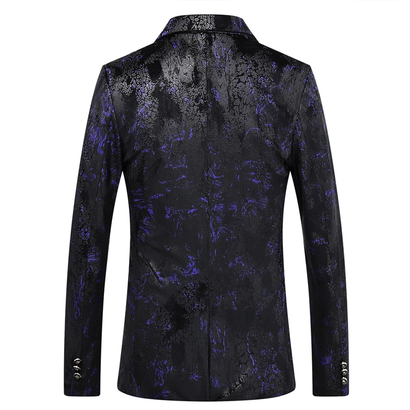 Мужской блейзер с цветочным принтом приталенный мужской пиджак новая мода