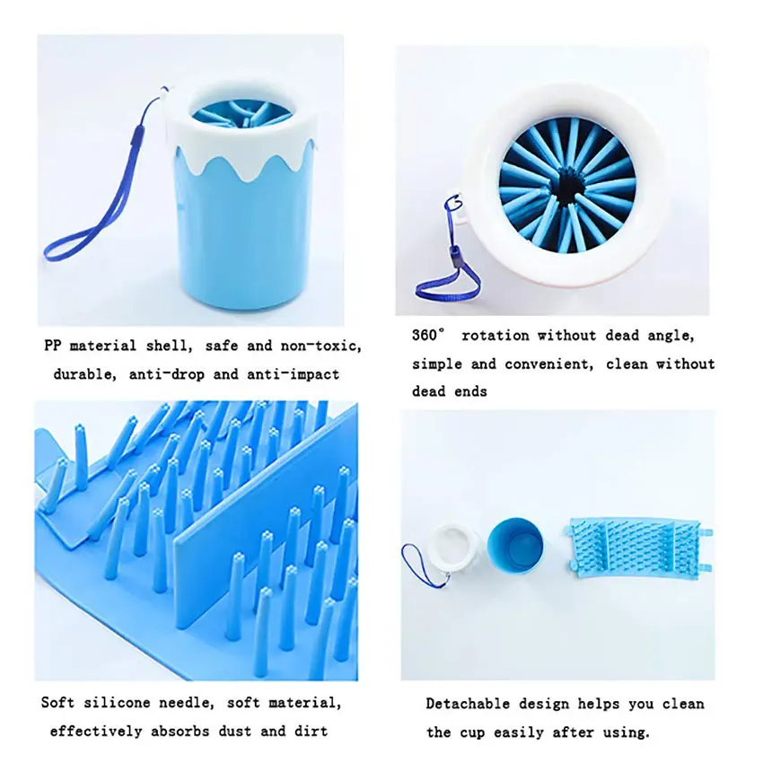 Подставка для мытья ног собак портативная Мягкая силиконовая щетка груминга |