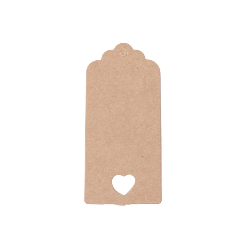 

D0AC 100Pcs Blank Kraft Paper Card Hang Luggage Tag Label Christmas Wedding Crafts