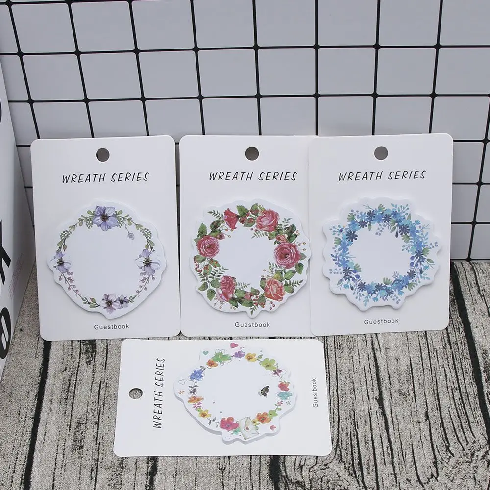 

26 Sheets/Pad Flower Pattern Self-Adhesive Paper Notes Weekly Plan Sticky Memo Pad Stationery School Planner Sticker 1PC