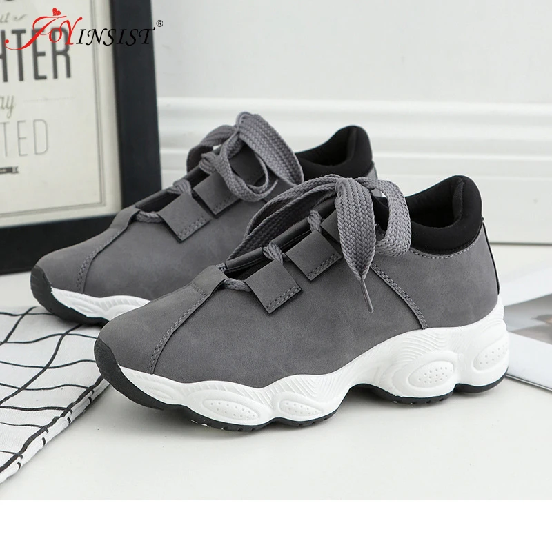 Women Sneakers New 2022 Spring Fashion  Leather Platform shoes Ladies Trainers Chaussure Femme Women Casual Shoes