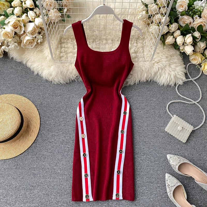 SINGRAIN 2020 женское корейское однотонное платье в стиле пэчворк летнее с квадратным