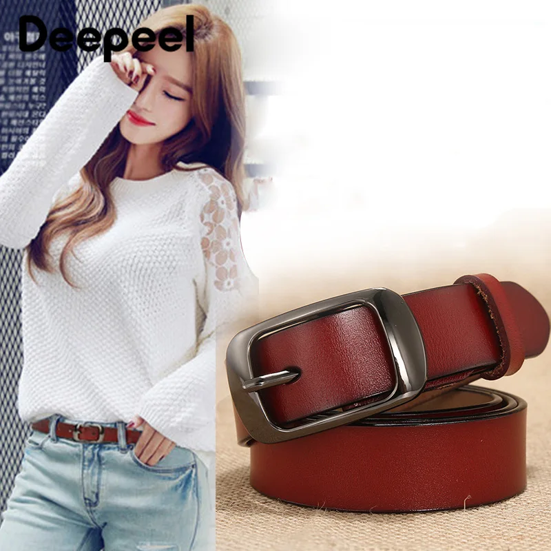 Deepeel 2 8*100-115 см женские ремни дикий кожаные в Корейском стиле с пряжкой на каждый