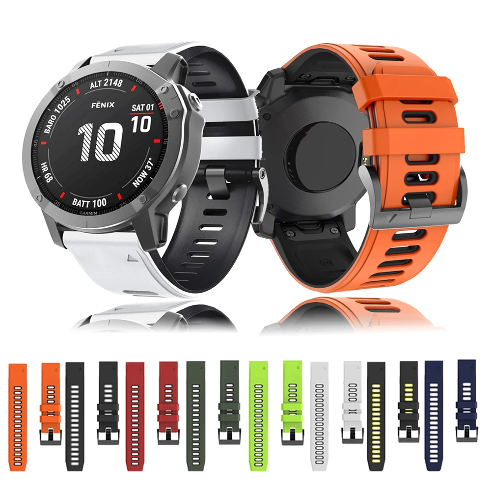 22 26 мм силиконовый ремешок для часов легкий быстрый подходит Garmin Fenix 6X 5X Plus 3HR