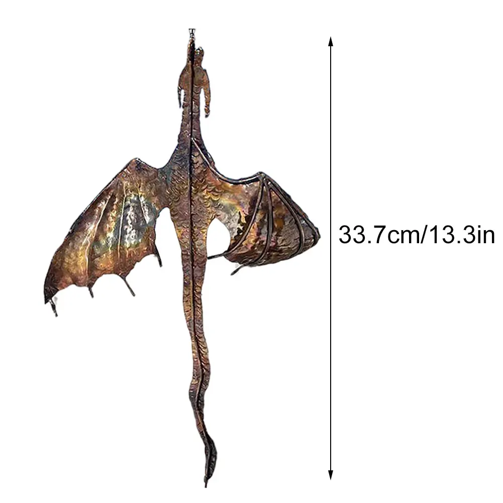 

Dragon Wind Catcher Wind Chimes Home Hanging Craft Gift Metal Dragon Sculpture Yard Windmill Hanging Bedroom Decor Chimes