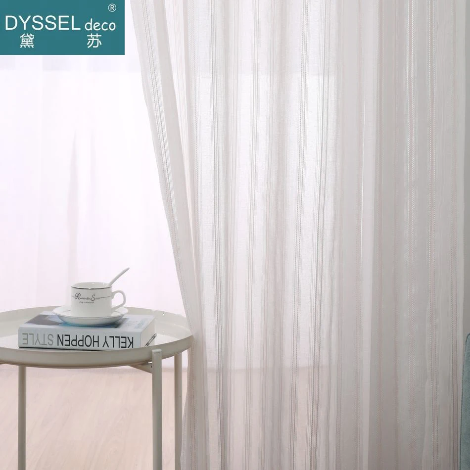 Льняные полупрозрачные тюлевые шторы Dyssel Deco