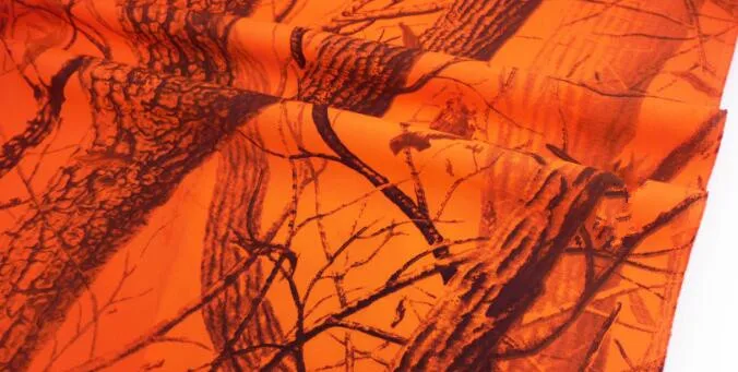 1 5 м ширина оранжевое дерево бионическая камуфляжная ткань полиэстер хлопок
