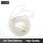 IvipQ YIN Mei 6N Litz однокристальный Медный Серебряный Гибридный коаксиальный кабель для наушников 3,52,54,4 мм MMCXQDC2PinTFZ разъем для наушников