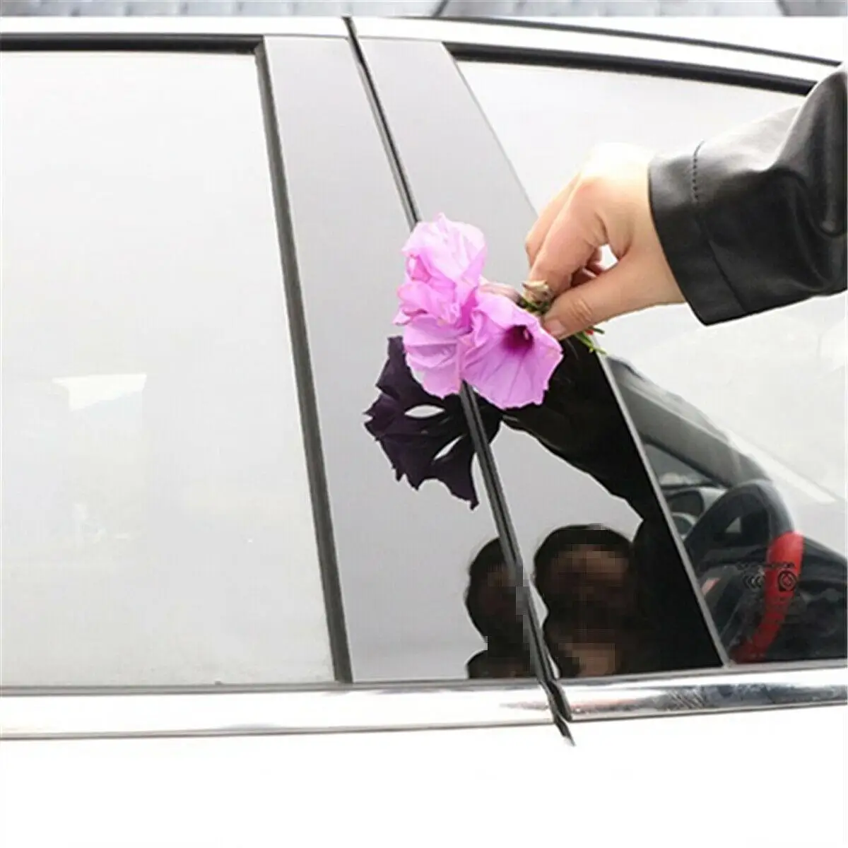 Fit For NISSAN Altima L34 Saloon 2019-2021 6pcs per set Gloss Black Decoration Exterior Window Trim Cover Side Door Pillar Posts |