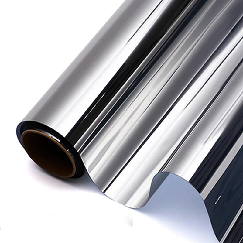 

Sliver Sun Block Window Film Silver Office Door Home Bedroom Bathroom One Way Mirror Insulation Stickers