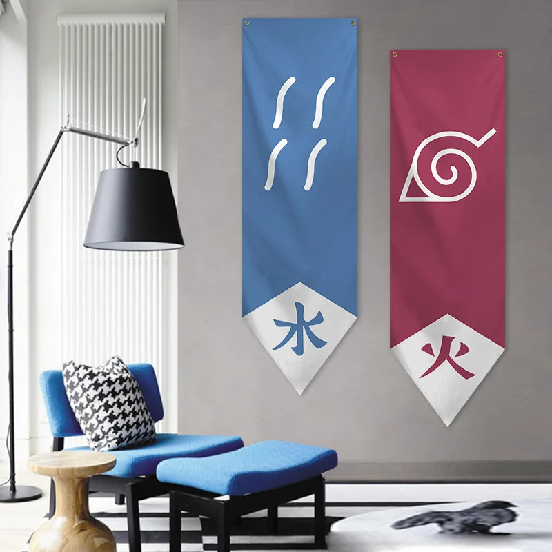 Флаг японского аниме огненный водяной ветровой гром земля флаг пяти стран