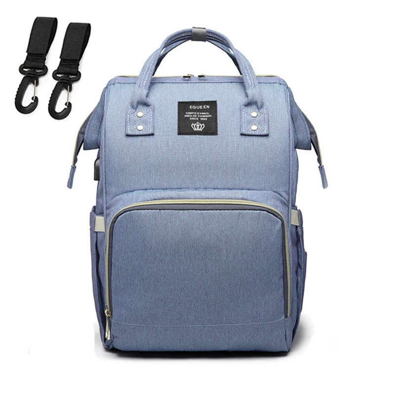 M01-light blue Модная сумка для подгузников для мам, Большая вместительная сумка для подгузников, дорожный рюкзак для кормления, сумка для ухода за ребенком, женская модная дорожная сумка - Цвет: M01-light blue