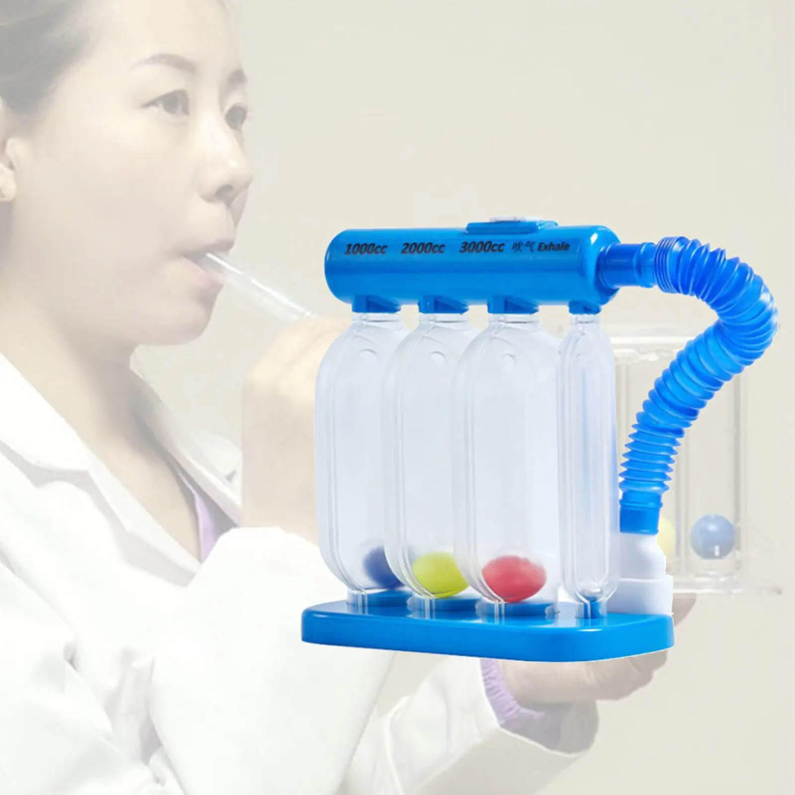 

Устройство для дыхательного тренажера, моющийся вдох, измерение трех шариков для людей среднего возраста