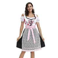 deluxe women bavaria oktoberfest costume beer girl maid dirndl wench outfit fantasia party