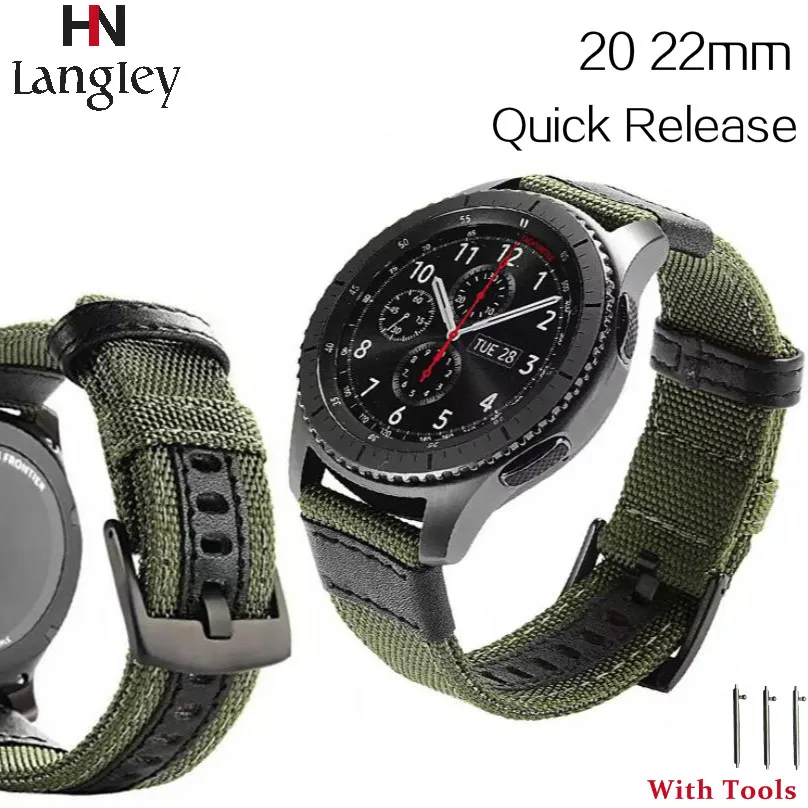 Ремешок для наручных часов Samsung Gear S3 S2 классический спортивный браслет из нейлона