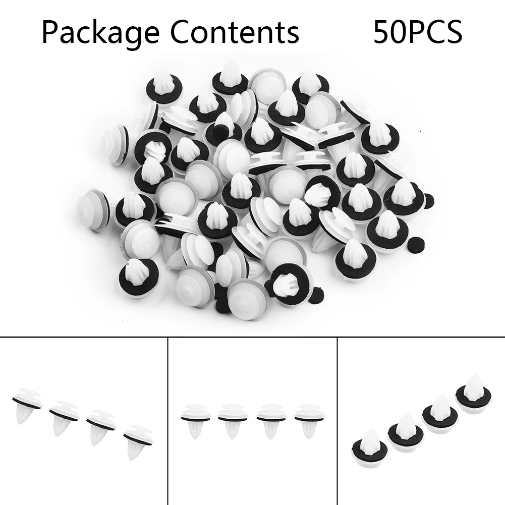 

50pcs Universal Car Door Clips For Mazda CX-5 CX5 CX-7 MAZDA 3 6 2 ATENZA Axela Car Clips Push Type Fasteners With Washers Fits