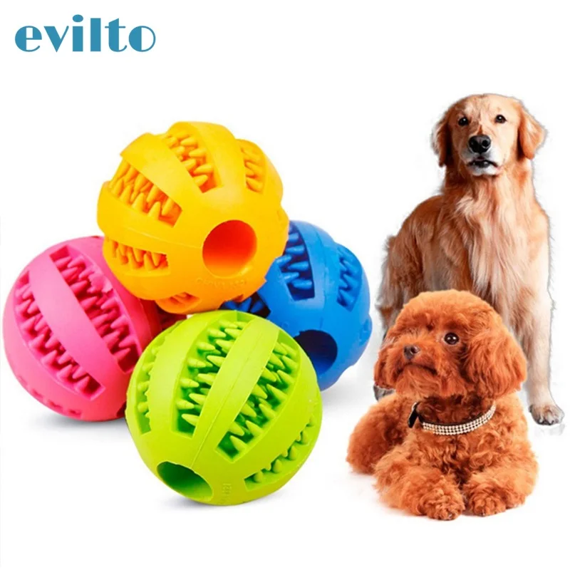 

Dog Rubber Ball Interactive Food Dispenser Puppy Chew Toy Dog Toothbrush Pet Molar Bite-Resistant Clean Teeth Pet Doy Toys